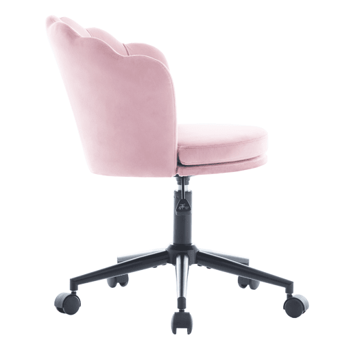 Cadeira para vestir - Design moderno - Encosto em forma de pétala, almofada lombar em forma de borboleta, ajustável em altura - Rosa