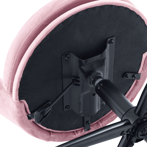 Cadeira para vestir - Design moderno - Encosto em forma de pétala, almofada lombar em forma de borboleta, ajustável em altura - Rosa