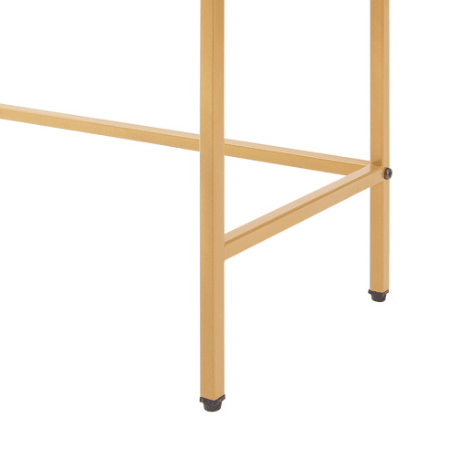 Mesa de consola Kronoby rectangular metal 100x30x80 cm Dourado  Transparente en.casa