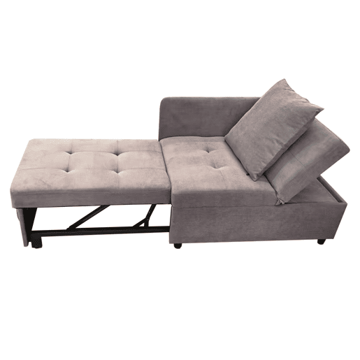 Sofá-cama 3 em 1 - Sofá de linho com encosto ajustável - para espaços pequenos