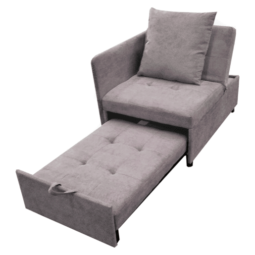 Sofá-cama 3 em 1 - Sofá de linho com encosto ajustável - para espaços pequenos