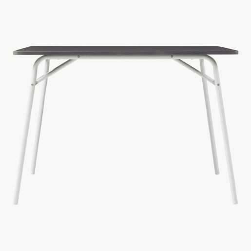 Conjunto de jantar Omso mesa de jantar 110 x 70 cm com 4 cadeiras cinzentobranco en.casa