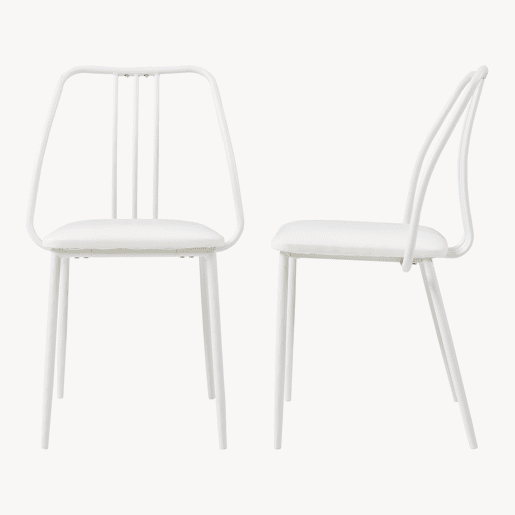 Conjunto de jantar Omso mesa de jantar 110 x 70 cm com 4 cadeiras cinzentobranco en.casa