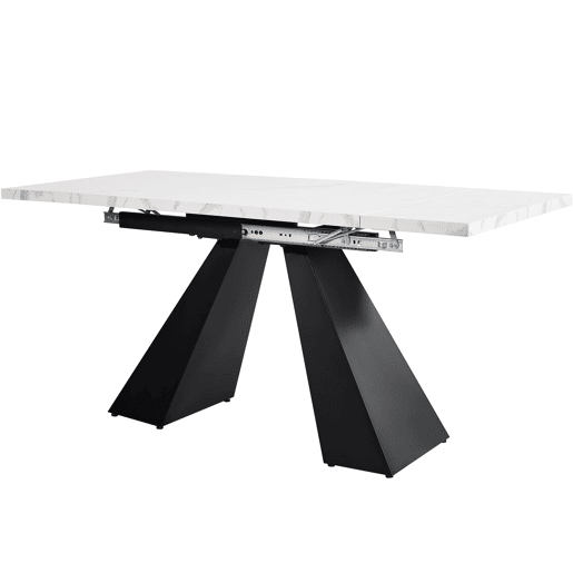 Mesa extensível 99-159 cm - Mesa de jantar compacta, design flexível, para escritório e sala de estar - Branco
