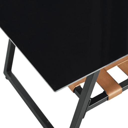 Conjunto de móveis de jardim - Sofá + Mesa de centro + Pufe - Estrutura em aço galvanizado, mesa em vidro - Cinza