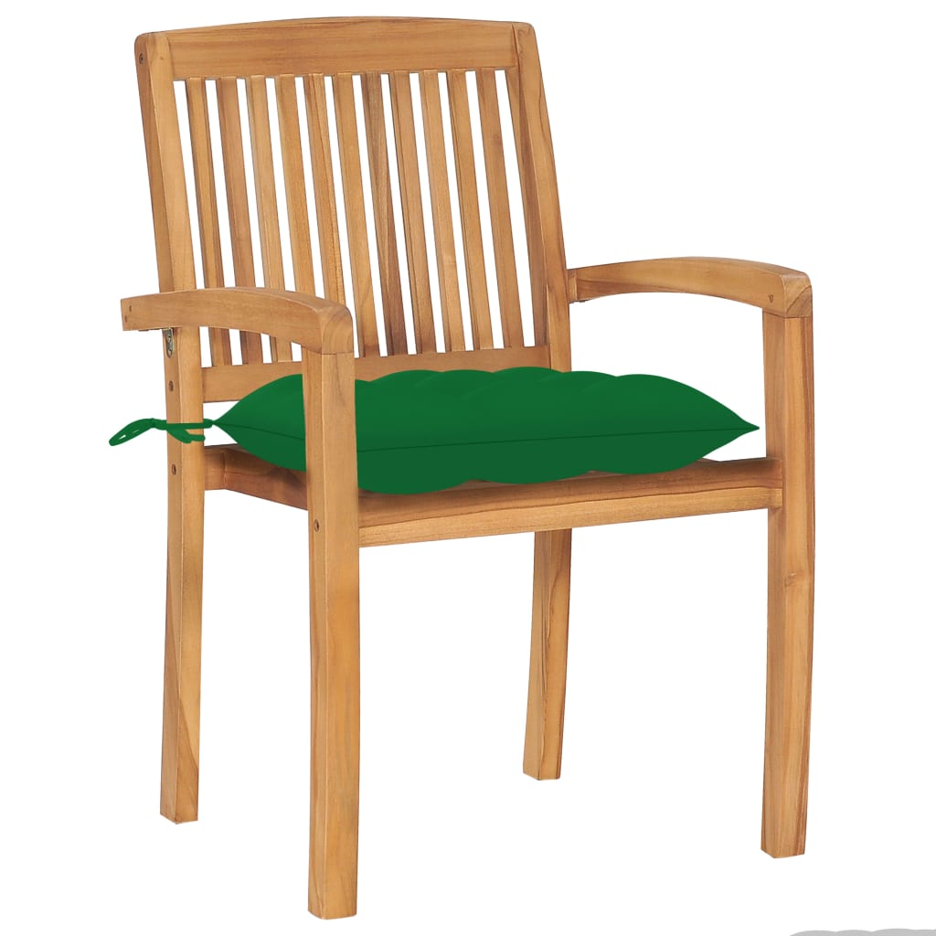 Juego de 2 Sillas de jardín - Sillas de exterior Verde