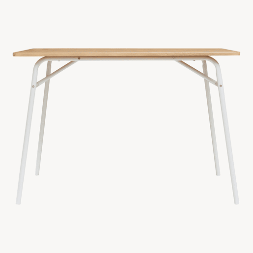 Conjunto de jantar Omso mesa de jantar 110 x 70 cm com 4 cadeiras carvalhobranco en.casa