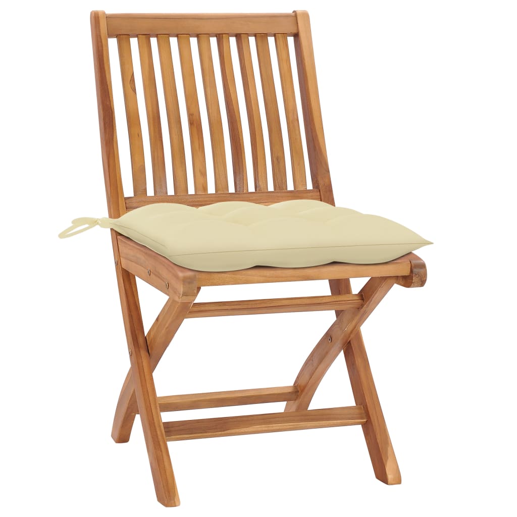 Juego de 4 Sillas de jardín - Silla de exterior Blanco