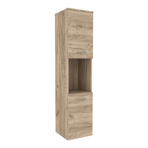 Móvel alto de parede Krildihana com 2 portas 131x30x30cm Carvalho en.casa
