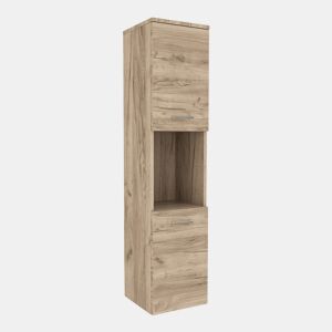 Móvel alto de parede Krildihana com 2 portas 131x30x30cm Carvalho en.casa