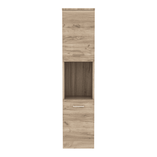 Móvel alto de parede Krildihana com 2 portas 131x30x30cm Carvalho en.casa