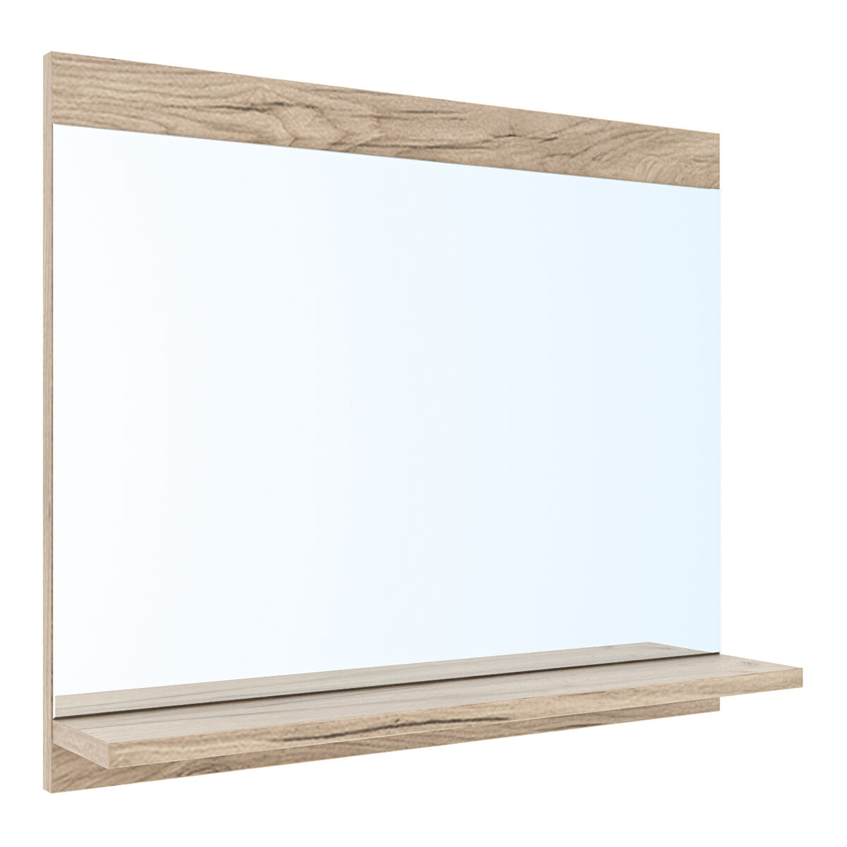 Espejo de pared Krildihana con estante [en.casa] 60x12