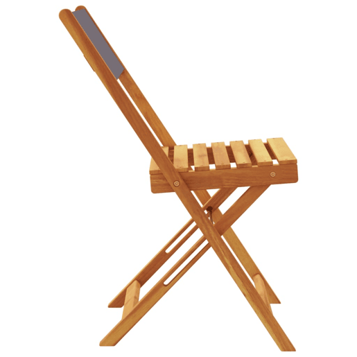 Cadeiras jardim - Cadeiras exterior dobráveis 8 pcs tecidomadeira maciça antracite