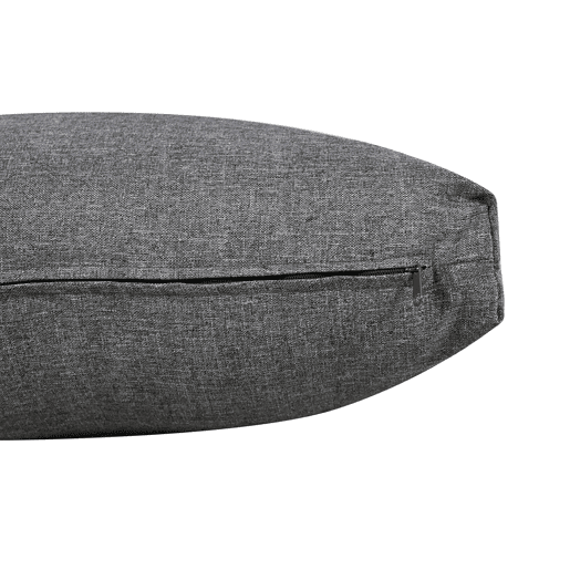 Conjunto de jardim Lounge 5 peças - Estrutura em ferro galvanizado, móveis de jardim em corda, pés ajustáveis, mesa em vidro liso - Cinza