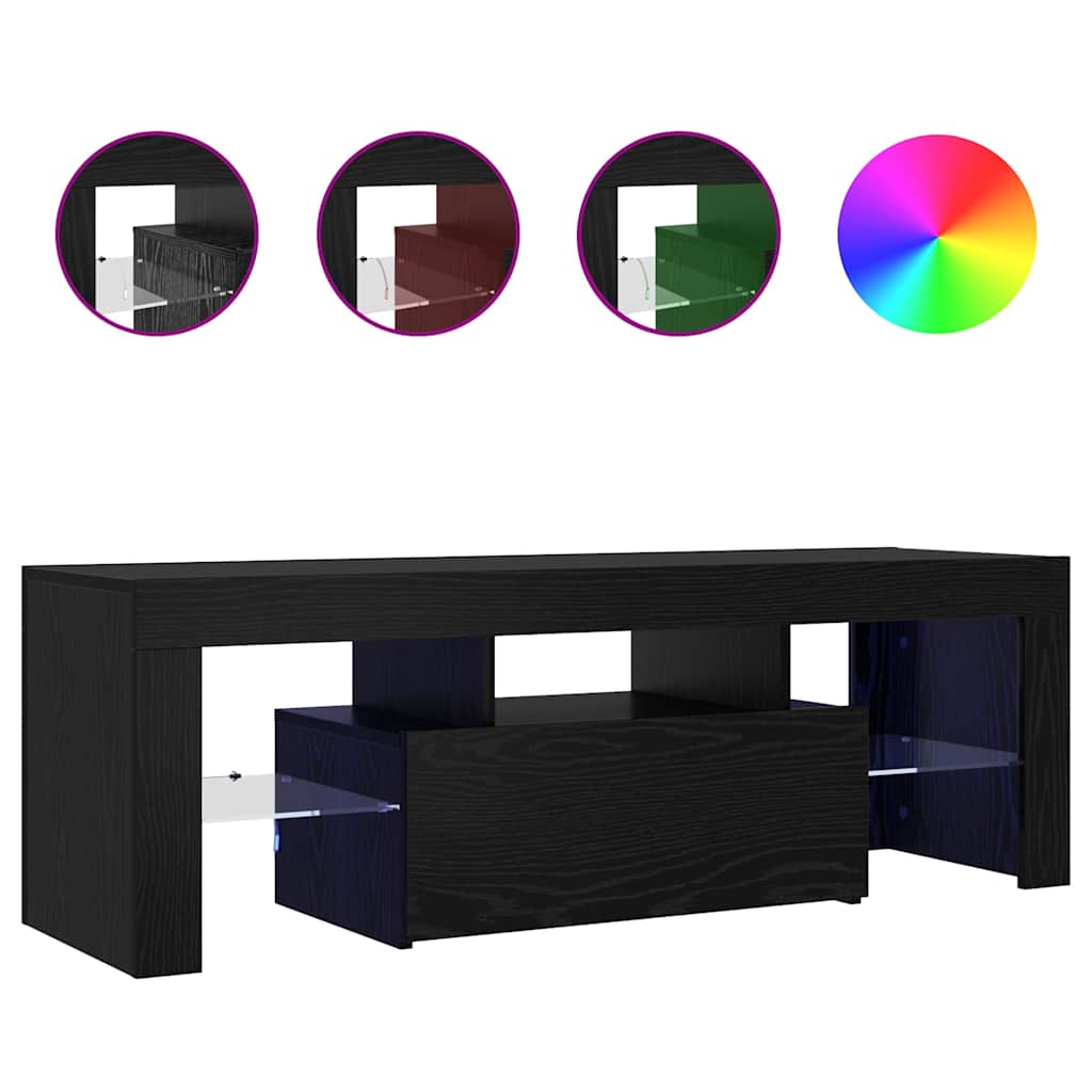 Gabinete de tv negro 120 x 35 x 40 cm madera contrachapada