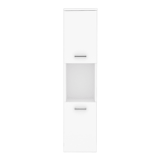 Móvel alto de parede Krildihana com 2 portas 131x30x30cm Branco en.casa