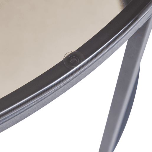 Conjunto de 2 mesas de centro Kokkola redonda metal vidro fumado Cinzento en.casa