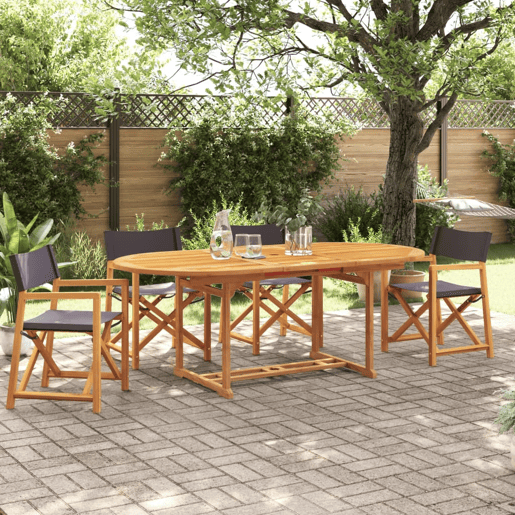4 pcs cadeiras de jardim - Cadeiras de exterior dobráveis tecido cinzento-escuro