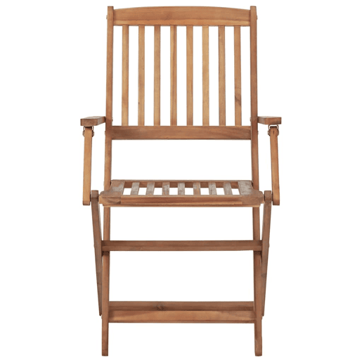 Cadeiras de jardim - Cadeiras de exterior dobráveis c almofadões 4 pcs acácia maciça