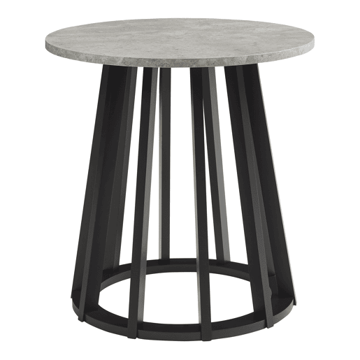 Mesa de apoio Buzzard redonda bambu Preto  Cinza betão en.casa