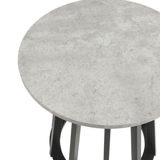 Mesa de apoio Buzzard redonda bambu Preto  Cinza betão en.casa