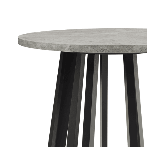 Mesa de apoio Buzzard redonda bambu Preto  Cinza betão en.casa