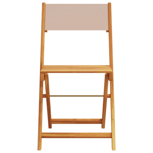 Cadeiras jardim - Cadeiras exterior dobráveis 6pcs tecidomadeira cinza-acastanhado