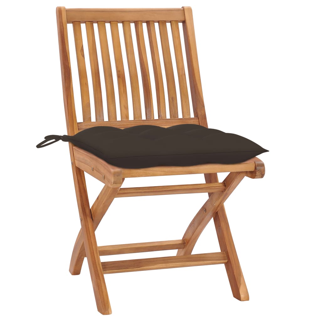 Juego de 4 Sillas de jardín - Silla de exterior Topo