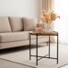 Max Home - Mesa redonda madera con patas metálicas Max Home - Mesa redonda madera con patas metálicas Negro/ Madera