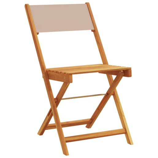 Cadeiras jardim - Cadeiras exterior dobráveis 8pcs tecidomadeira cinza-acastanhado