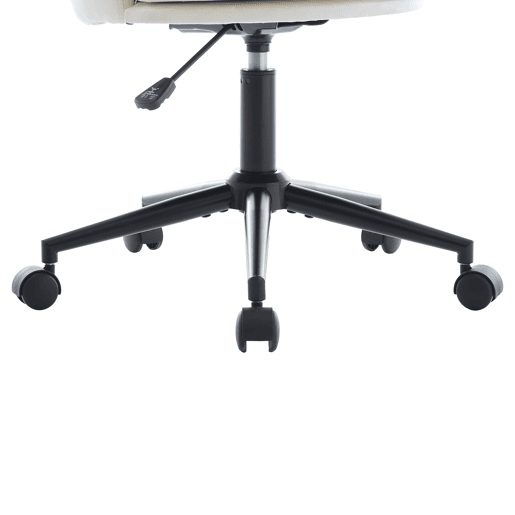 Cadeira para vestir - Design moderno - Encosto em forma de pétalas, almofada lombar em forma de borboleta, altura ajustável, almofada macia - Bege