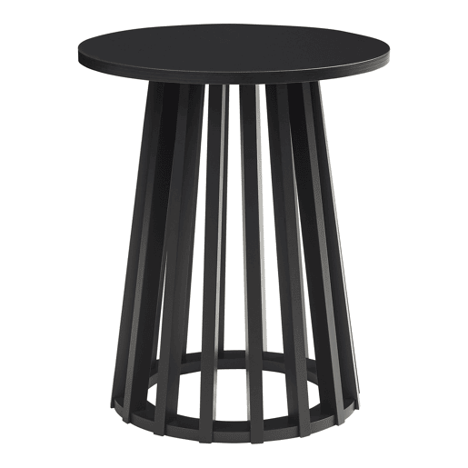 Mesa de apoio Buzzard redonda bambu Ø40 x 48 cm Preto en.casa