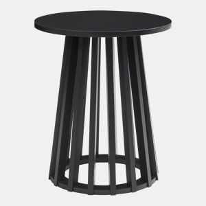 Mesa de apoio Buzzard redonda bambu Ø40 x 48 cm Preto en.casa