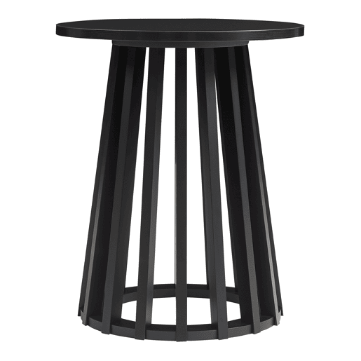 Mesa de apoio Buzzard redonda bambu Ø40 x 48 cm Preto en.casa