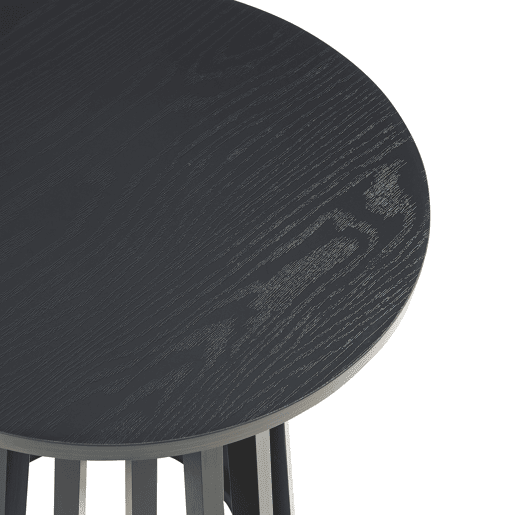 Mesa de apoio Buzzard redonda bambu Ø40 x 48 cm Preto en.casa