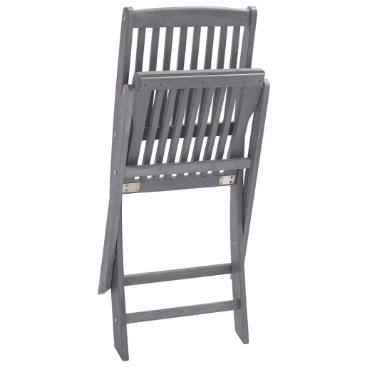 Cadeiras exterior - Cadeiras de jardim dobráveis c almofadões 4 pcs acácia maciça