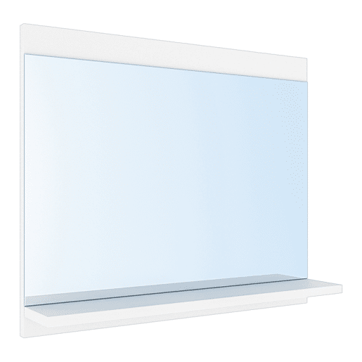 Espelho de casa de banho Krildihana prateleira 60x50x12cm Branco en.casa Espelho de casa de banho Krildihana prateleira 60x50x12cm Branco en.casa