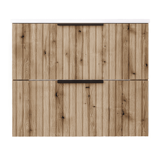 Móvel de casa de banho com lavatório Veppenssan com 2 gavetas 61x47x52 cm Carvalho en.casa