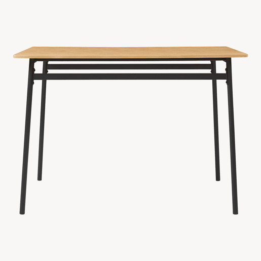 Conjunto de jantar Pollenev Mesa 110x70cm com 4 cadeiras pretocarvalho en.casa