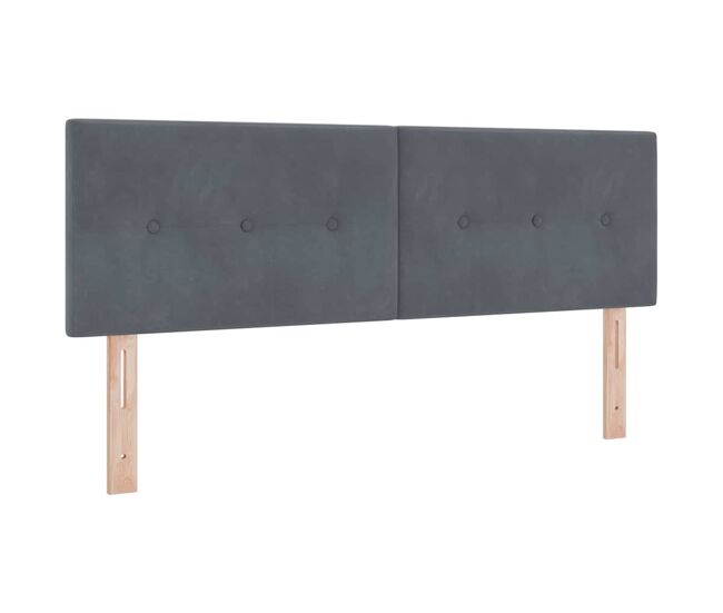 Cabecero con luces de tiras led ajustable gris 80 cm terciopelo