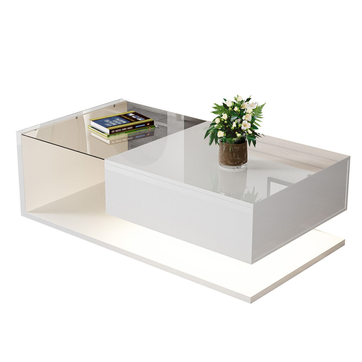 MEUBLES COSY Mesa De Centro Moderna Con Cajón