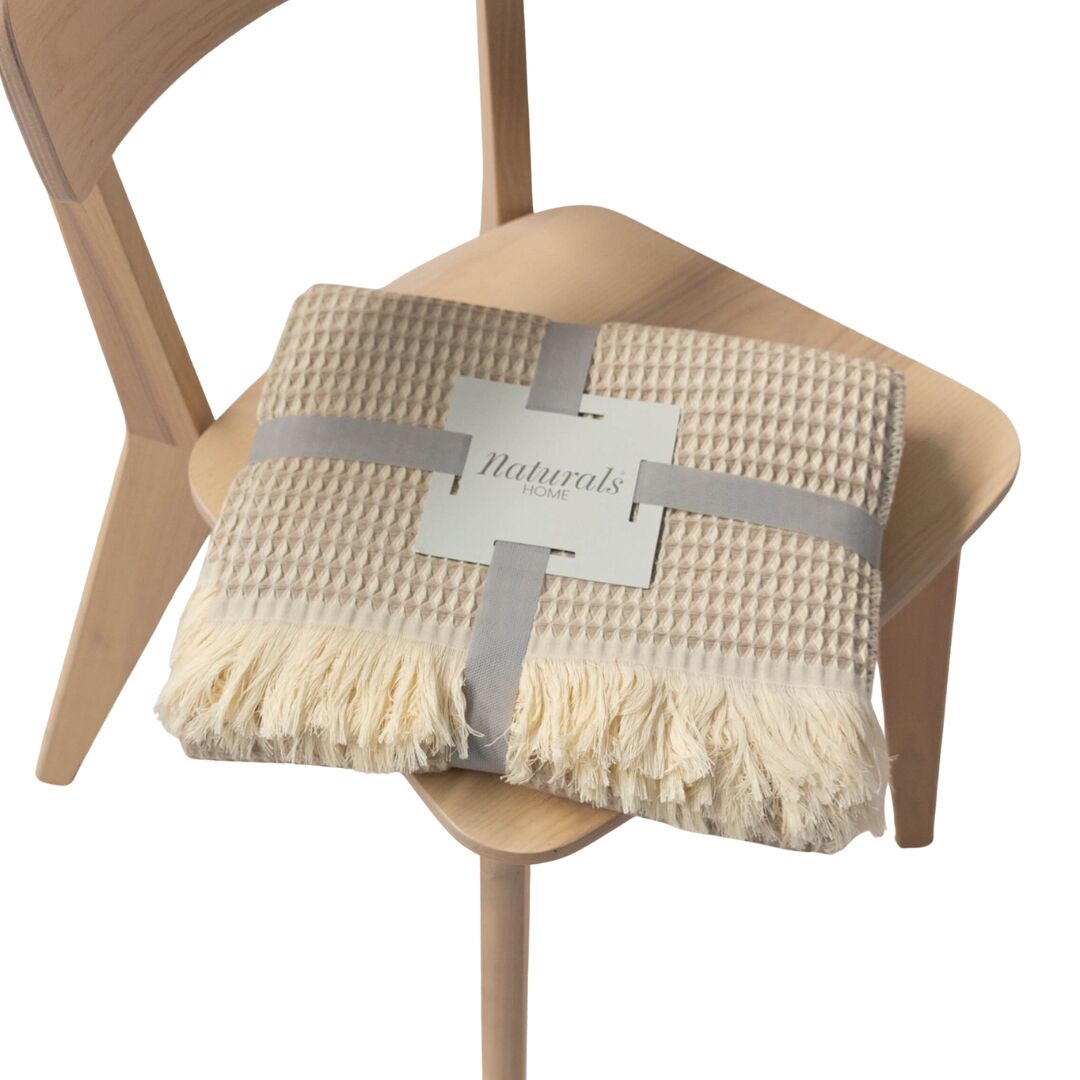 Naturals - manta nido - 90% algodón - 10% poliéster - 140x190 cm - arena