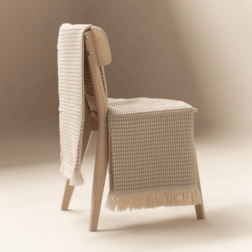 Naturals - Manta Ninho - 90% Algodão - 10% Poliéster - 140x190 cm - AREIA