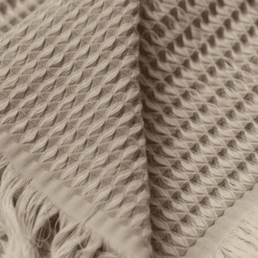 Naturals - Manta Ninho - 90% Algodão - 10% Poliéster - 140x190 cm - AREIA