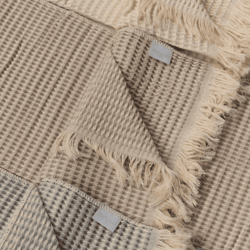 Naturals - Manta Ninho - 90% Algodão - 10% Poliéster - 140x190 cm - AREIA