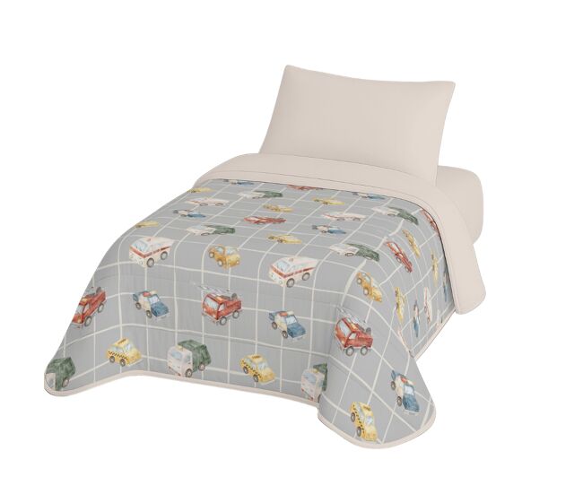 Naturals - edredón nórdico estampado cama 105 - infantil - 100% poliéster microfibra - 300 gr - cars