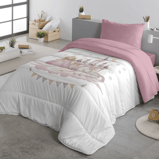 Naturals - Edredom Nórdico Estampado Cama 90 - Infantil - 100% Poliéster Microfibra - 300g - AURORA