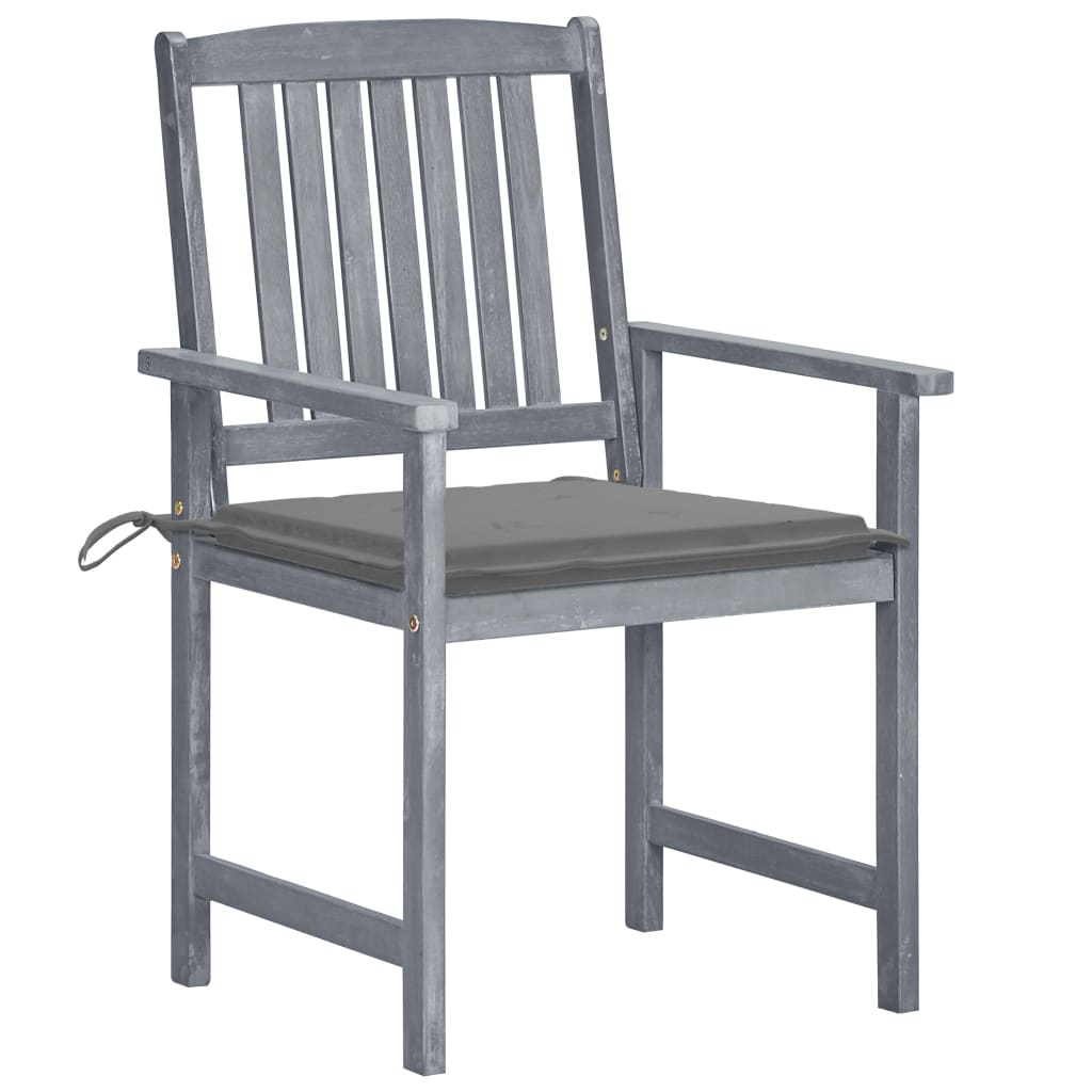 6 uds Sillas de jardín - Silla Terraza Gris
