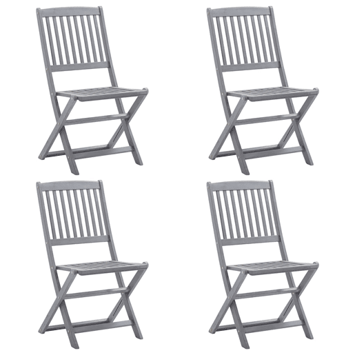 Cadeiras de jardim - Cadeiras de exterior dobráveis 4 pcs madeira acácia maciça