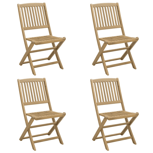Cadeiras jardim - Cadeiras exterior dobráveis 4 pcs 57x49x90 cm acácia maciça Cadeiras jardim - Cadeiras exterior dobráveis 4 pcs 57x49x90 cm acácia maciça